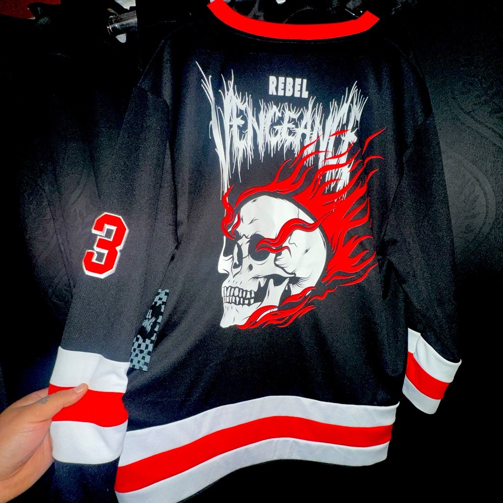 Rebel vengeance hockey jersey large